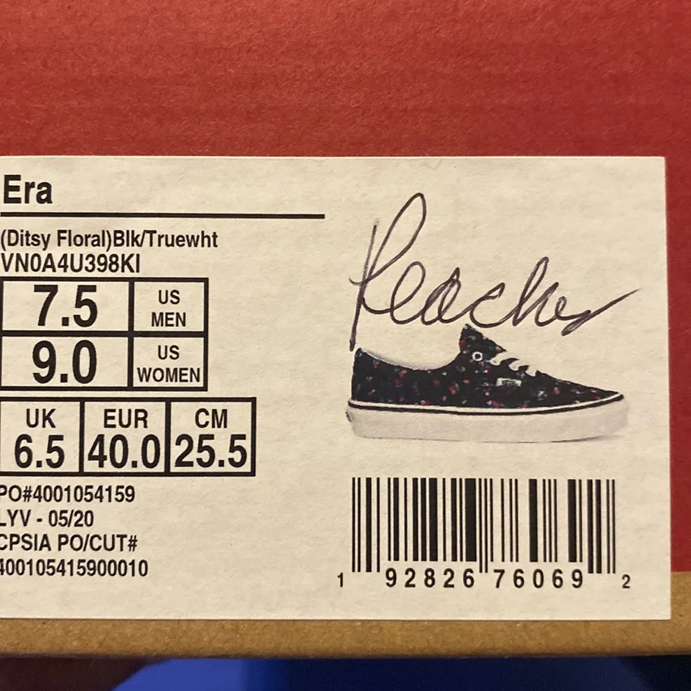 NWT Vans Ditsy Floral Black/true white unisex men size 4.5 & 7.5 &women size 6&9 - Picture 6 of 7